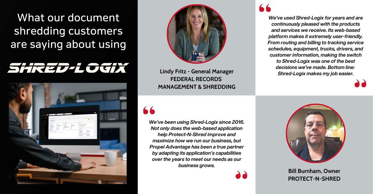 What our customers are saying about using Shred-Logix!